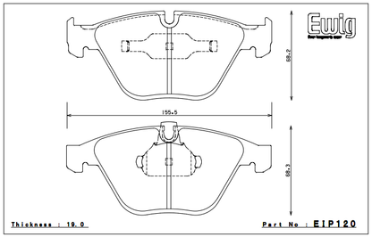 Endless Brake Pad Set EIP120 MX72 BMW e9x m3 Front set