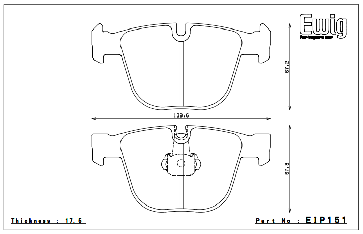 Endless Brake Pad Set EIP151 MX72 BMW e9x Rear brakes